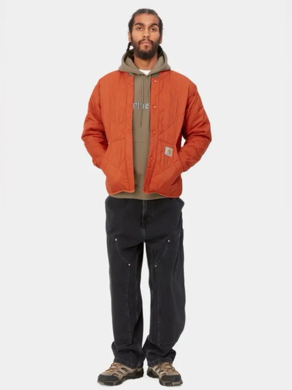 Carhartt WIP Quilted Snap-Front Barrow Liner Jacket - Picture 3 of 11